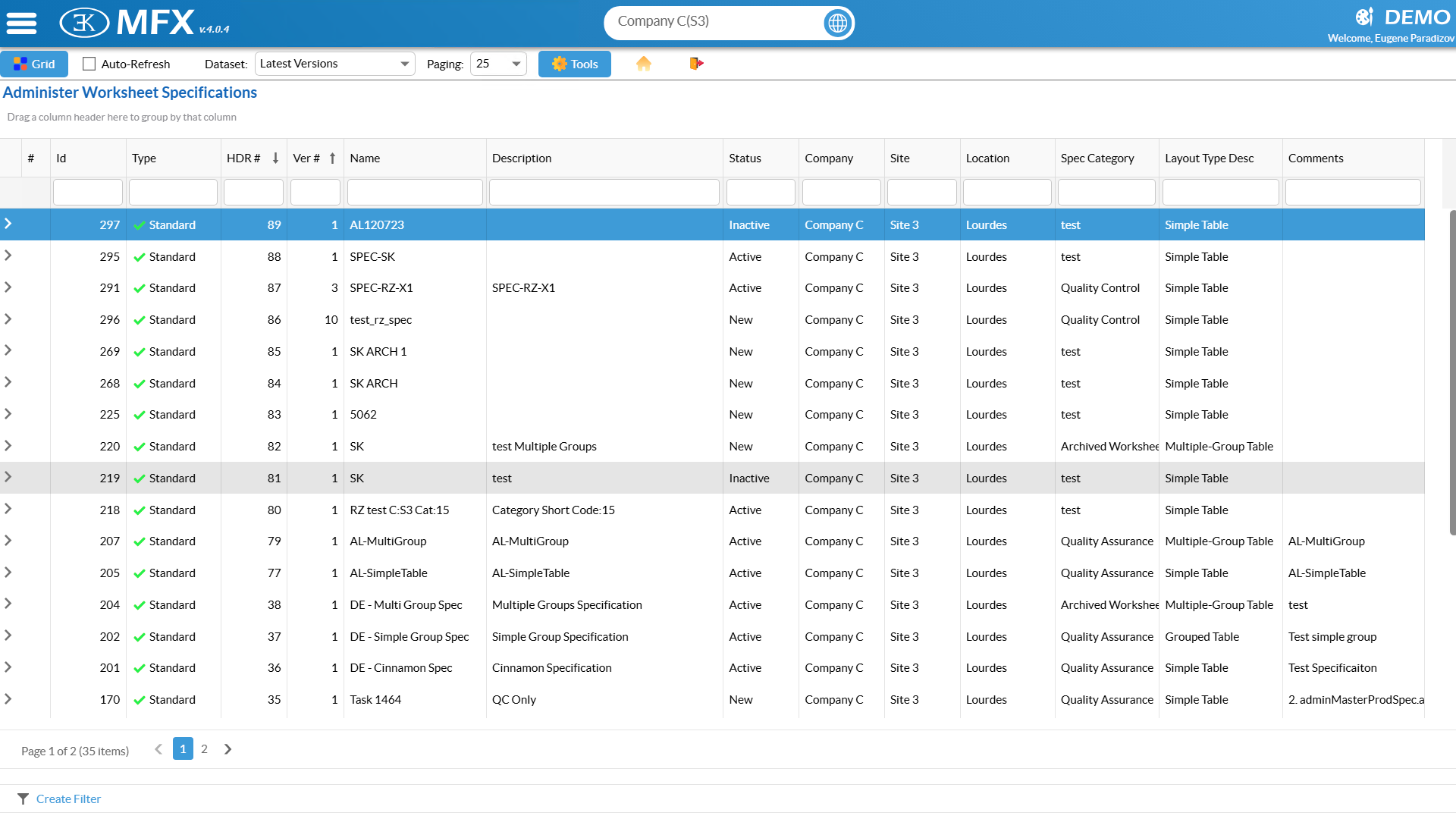 WS screenshot